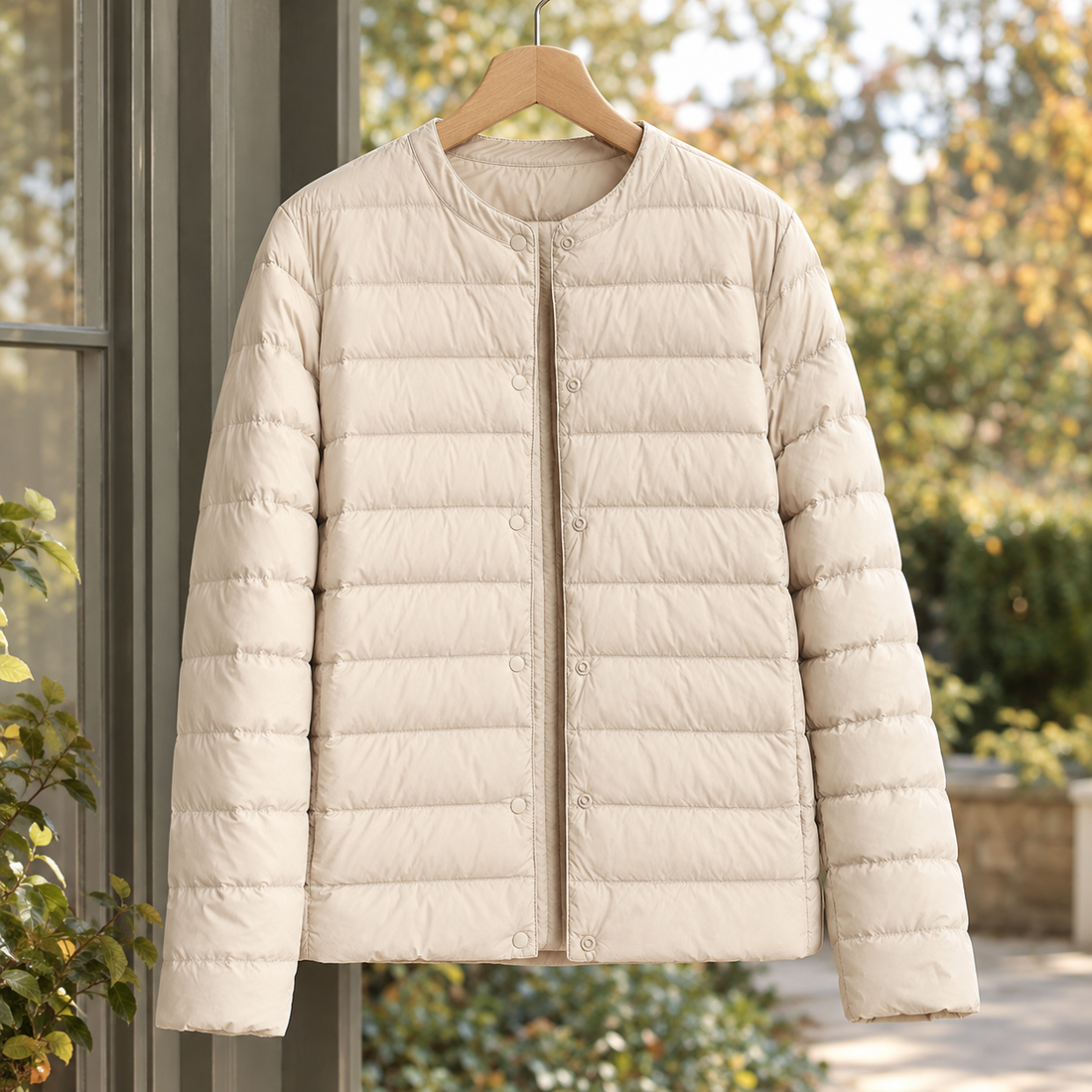 Marlene Cashmere Puffer Jacket - Apricot