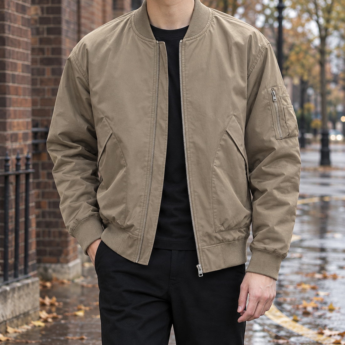 Beckett Bomber Jacket - Brown