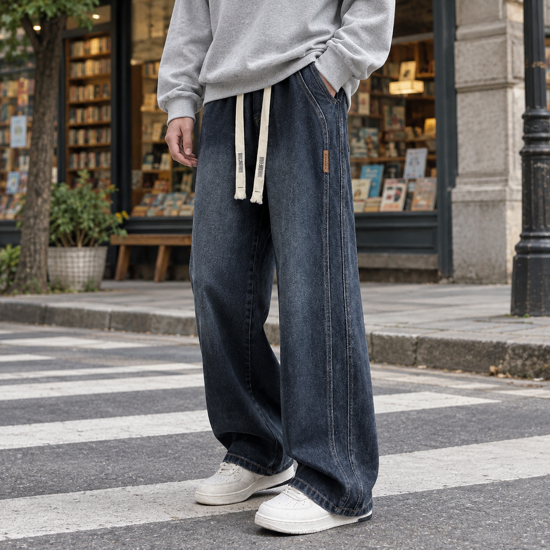 Leopold Wide Leg Jeans - Dark Blue