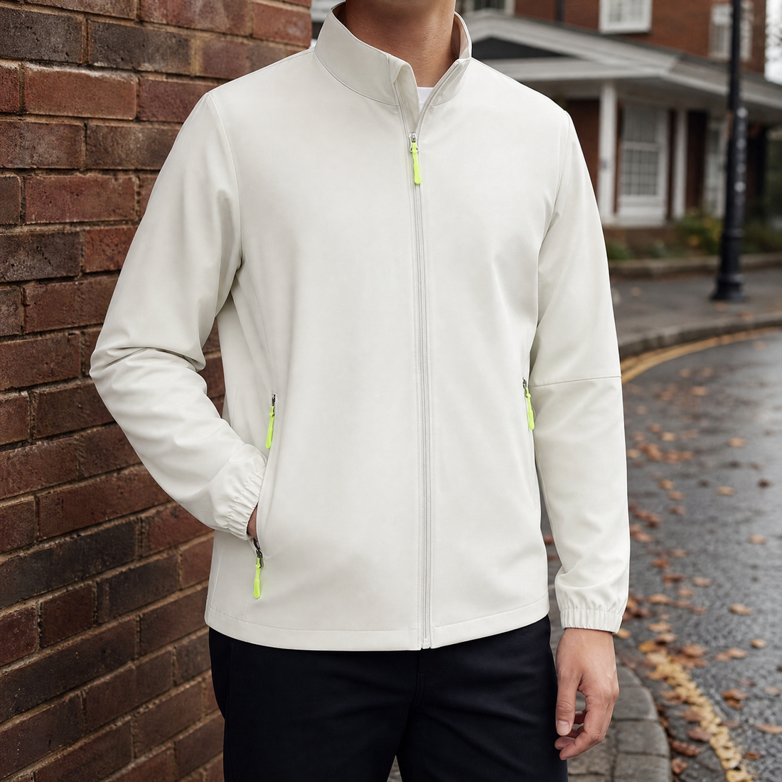 Harlan Stand Collar Jacket - Off White