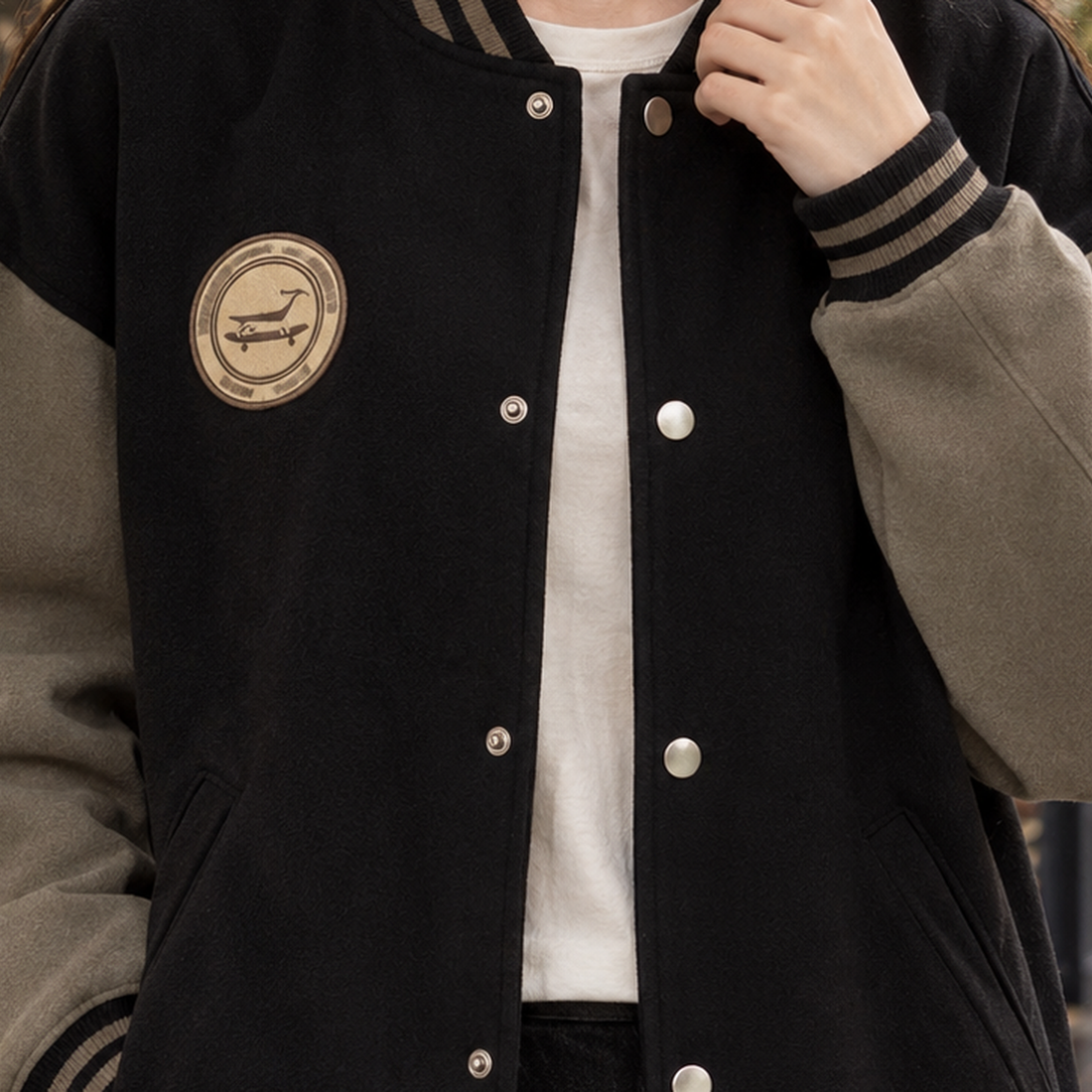 Oriane Varsity Jacket - Lead Product Detail
