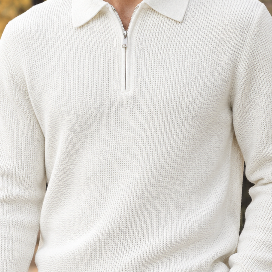 Laurent Half Zip Sweater - Lead Product Detail
