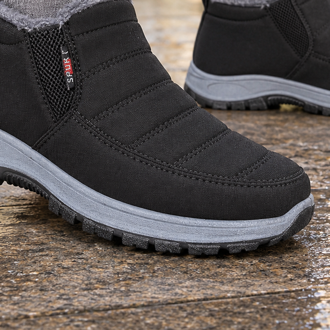 Casentino Warm Lined Ankle Boots - Lead Product Detail