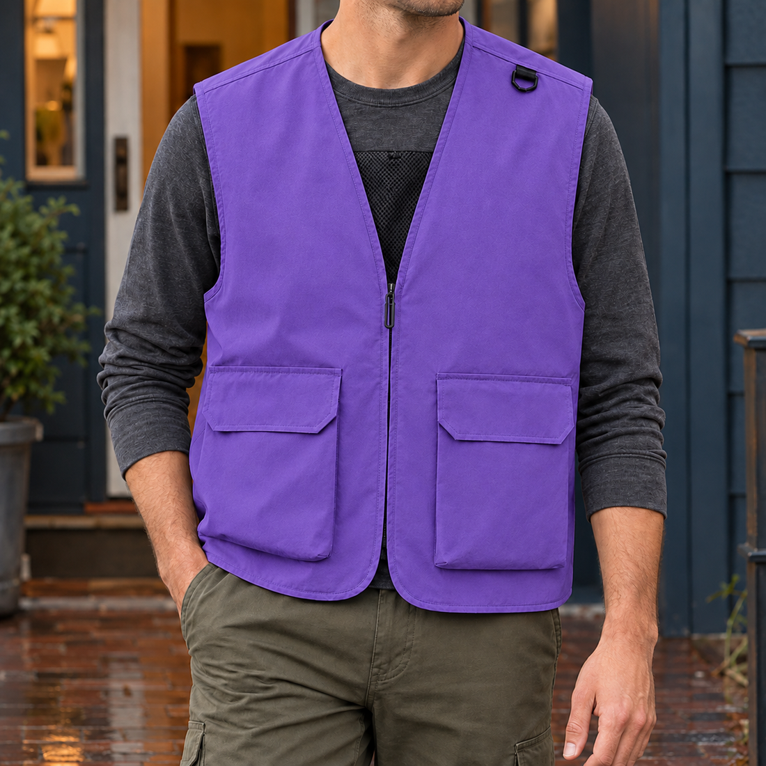 Killian Utility Vest - Purple