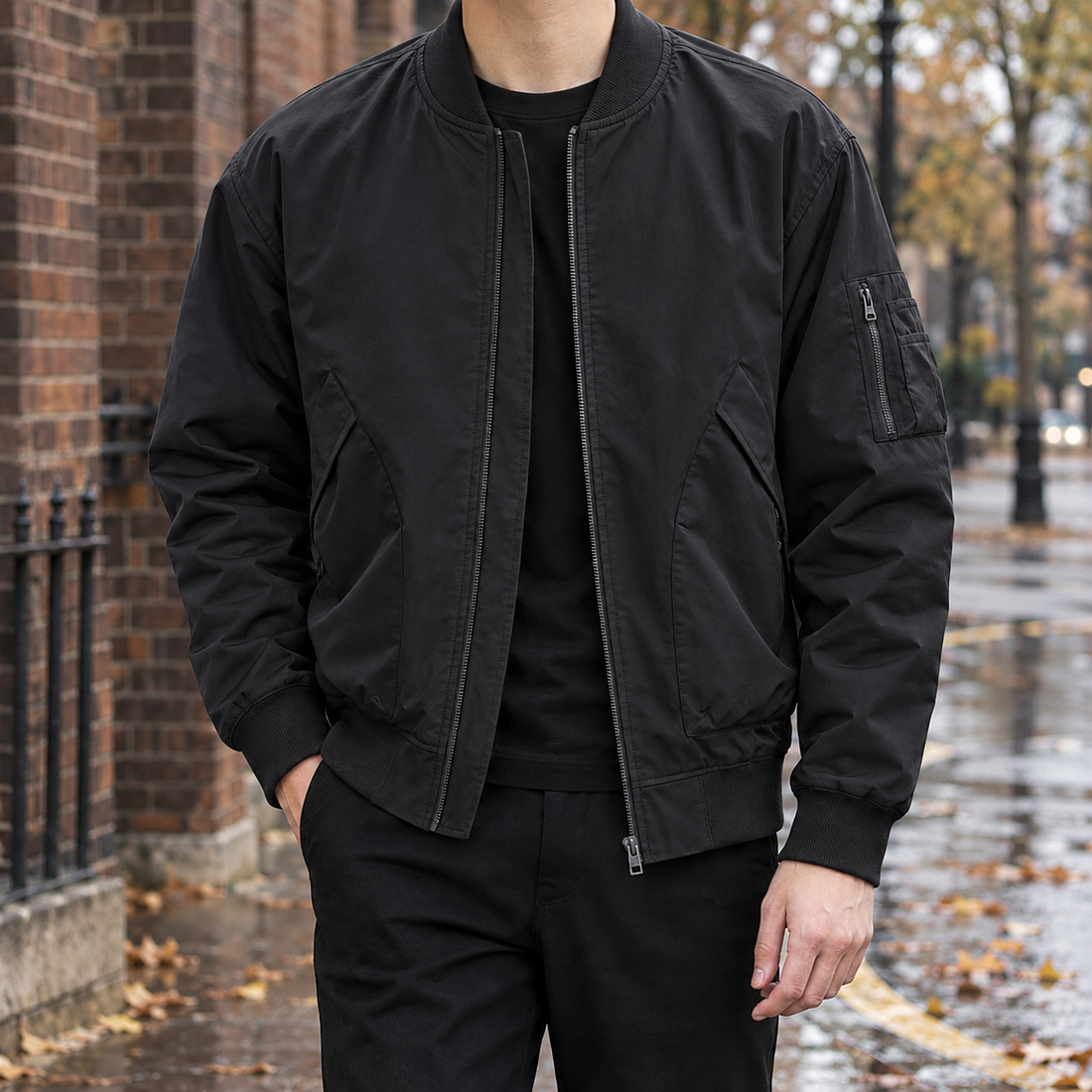 Beckett Bomber Jacket - Black