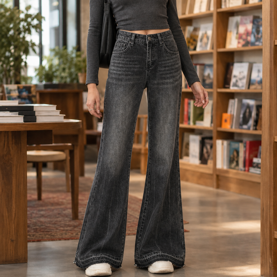 Marianne Flared Jeans - Gray