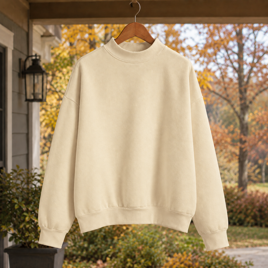Magdalena Mock Neck Sweater - Khaki