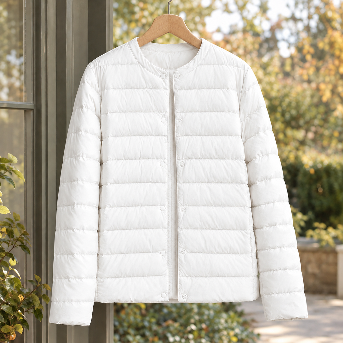 Marlene Cashmere Puffer Jacket - White
