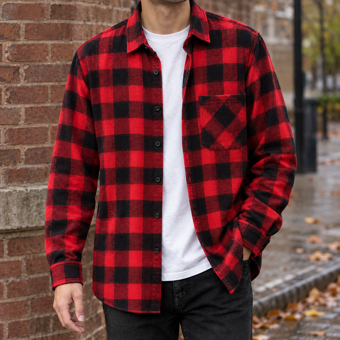 Archer Plaid Overshirt - Red Buffalo Plaid