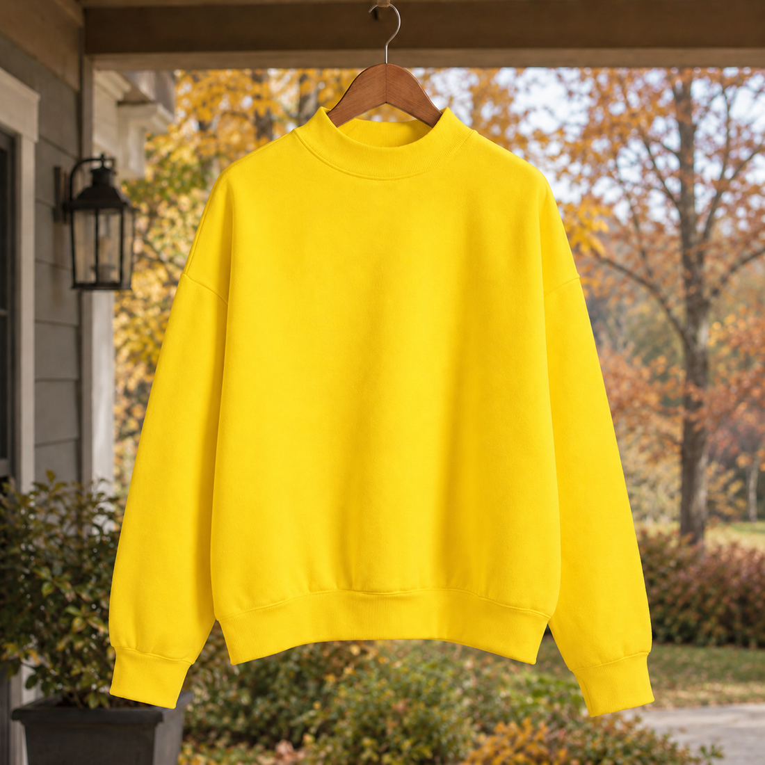Magdalena Mock Neck Sweater - Yellow