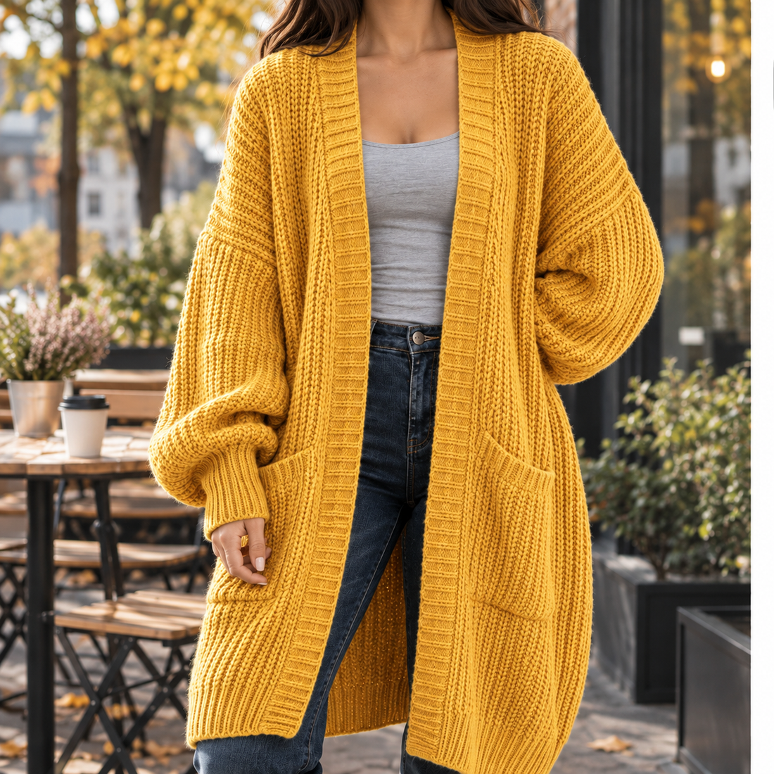 Jemima Longline Cardigan - Yellow
