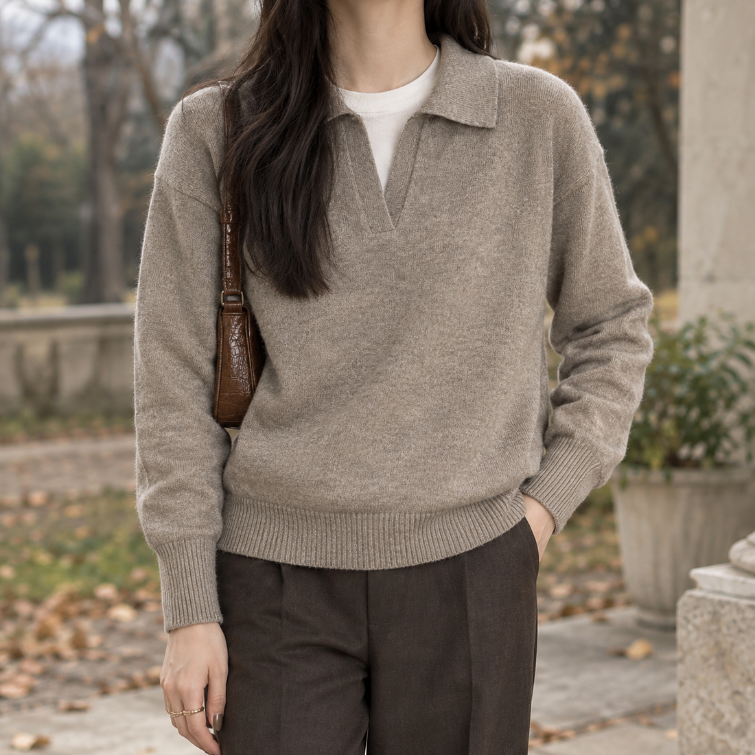 Lauren Polo Sweater - Taupe