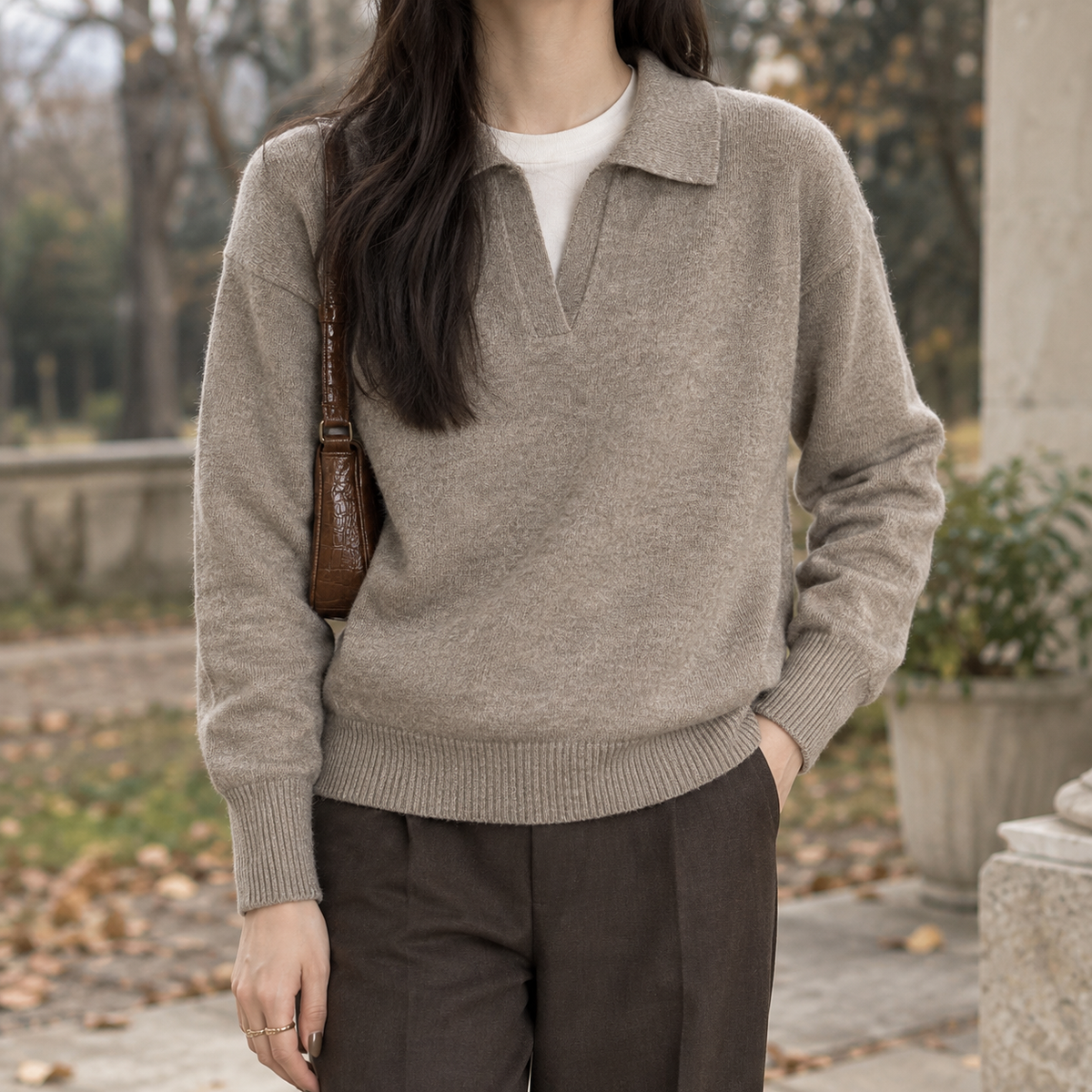 Lauren Polo Sweater - Taupe