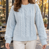Gwendolen Cable Knit Sweater - Blue