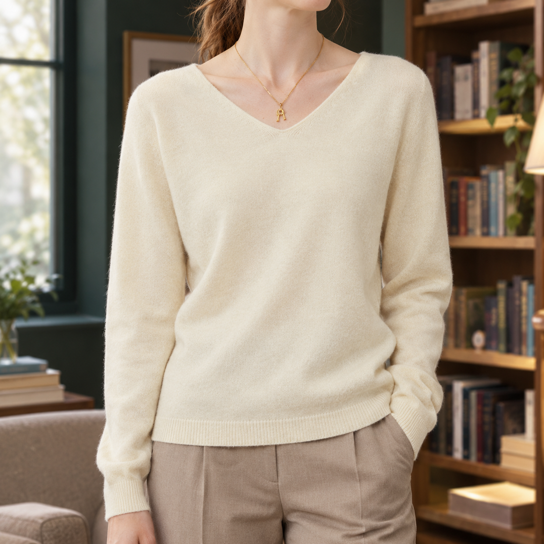 Paloma Cashmere Sweater - Cream