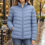 Marisol Quilted Puffer Jacket - Haze Blue