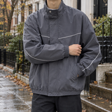 Maxim Piped Zip Jacket - Gray