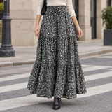 Guinevere Tiered Maxi Skirt - Black