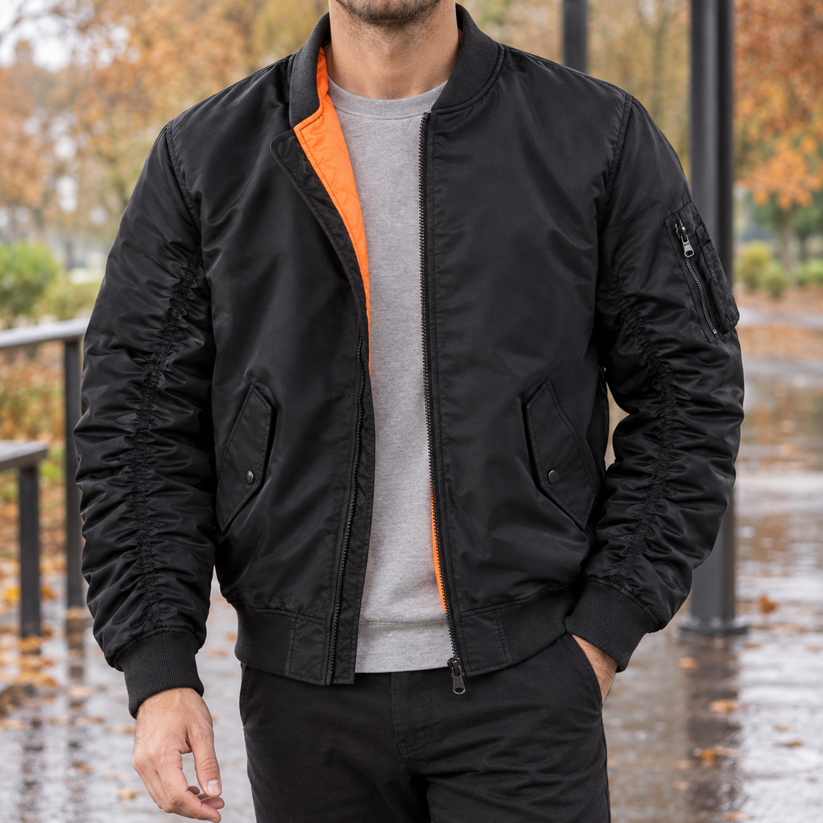 Sterling Bomber Jacket - Black