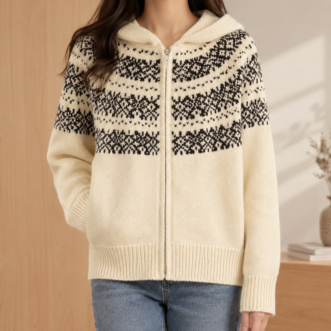 Willa Fair Isle Sweater - Off White