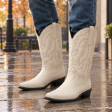 Lodovici Western Boots - Milky White