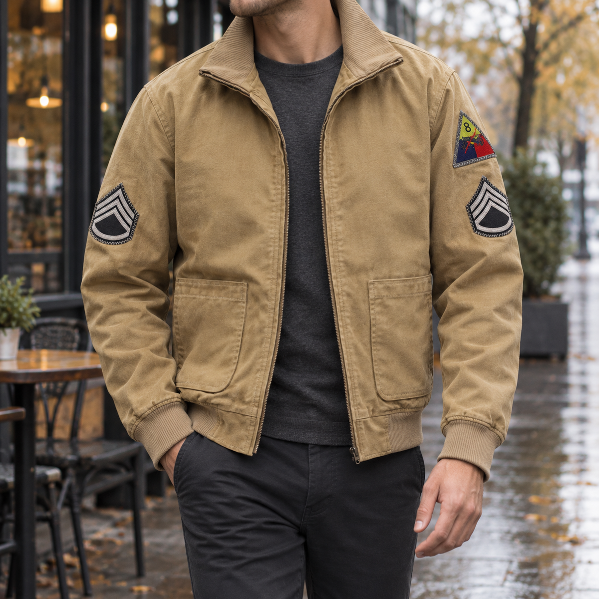 Knox Aviator Jacket - Tan