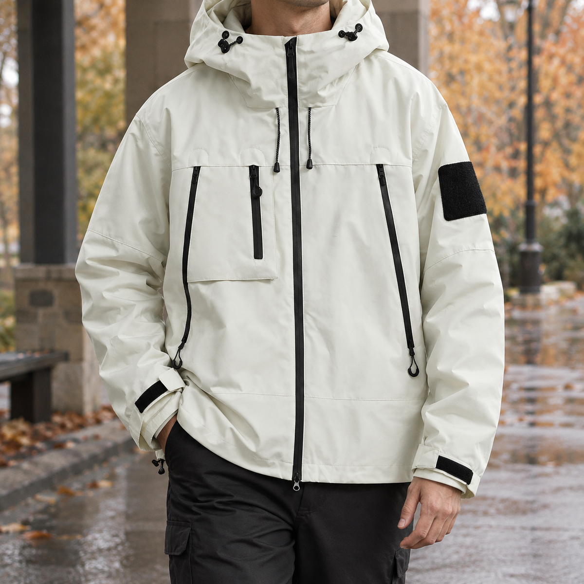 Renard Utility Jacket - Ivory White