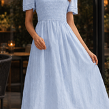 Martha Shirred Midi Dress - Lead Product Detail