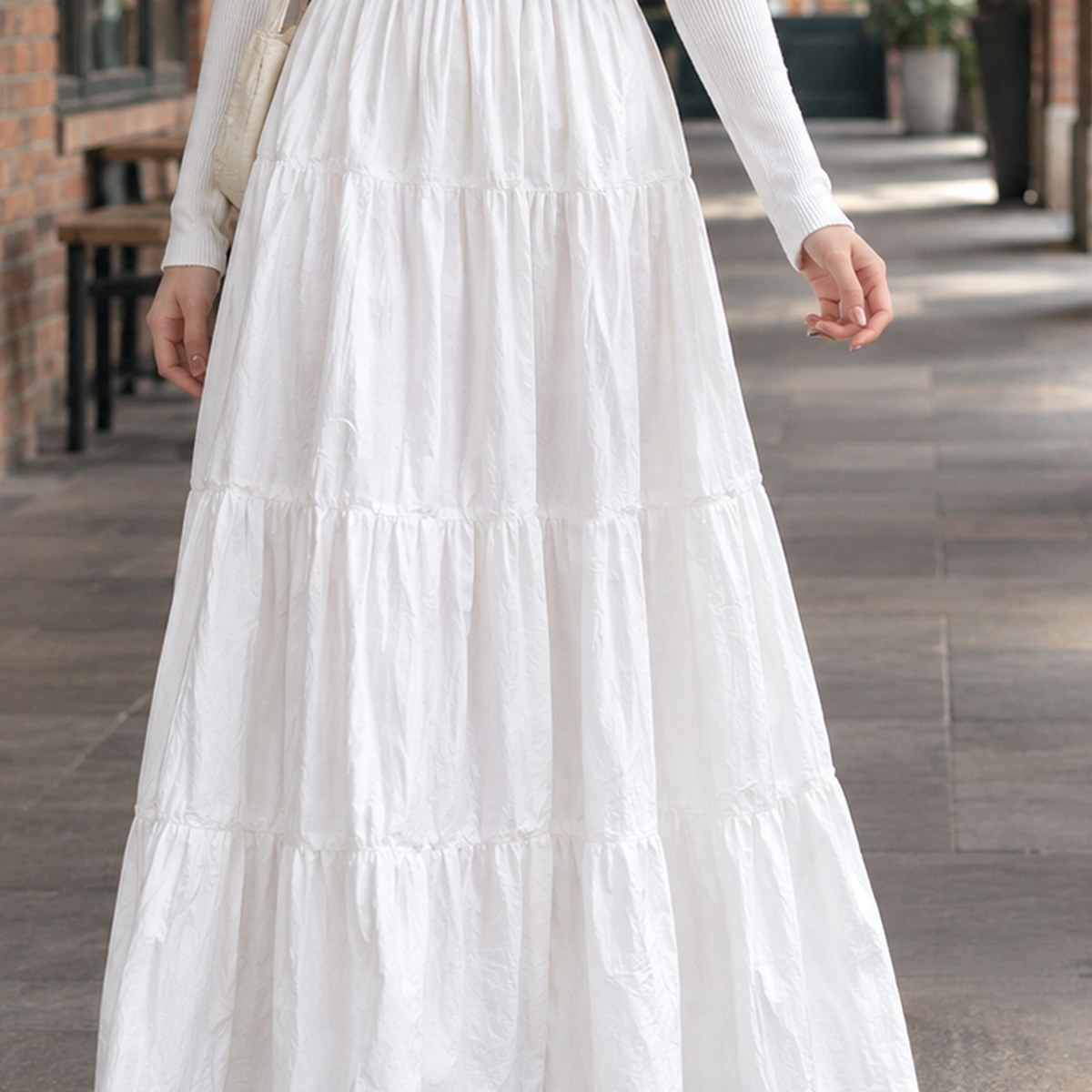 Selma Tiered Maxi Skirt - Lead Product Detail