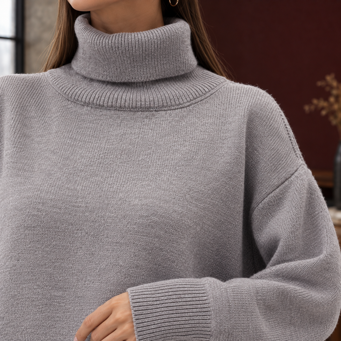 Celeste Turtleneck Sweater - Lead Product Detail