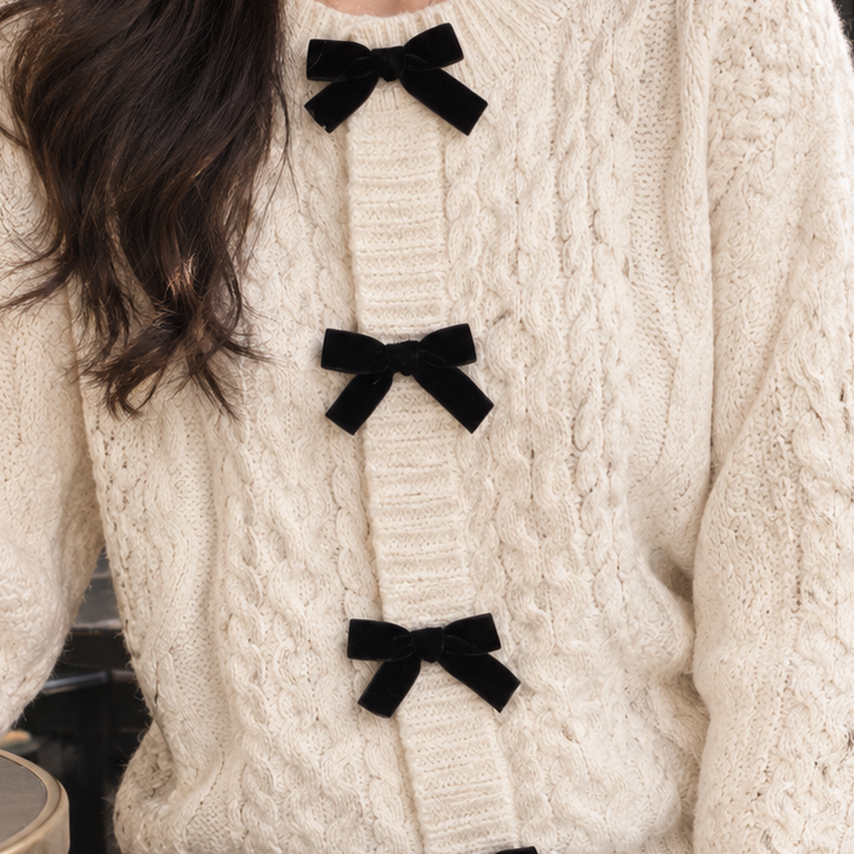Juliet Bow Cardigan - Lead Product Detail
