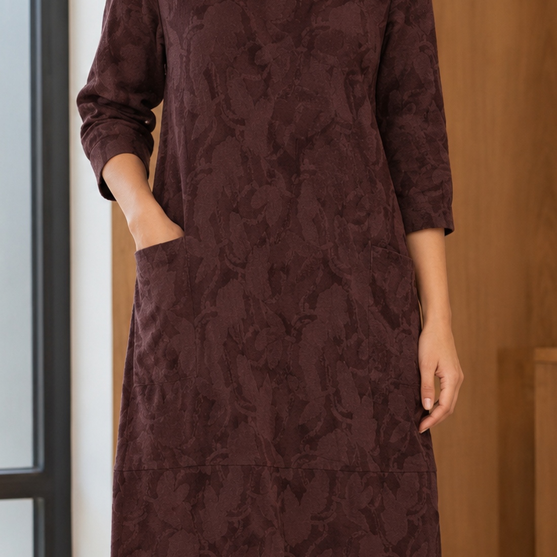 Demelza Relaxed Midi Dress - Lead Product Detail