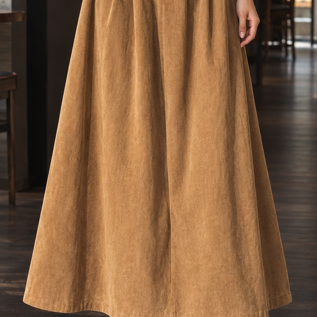 Fiona Flared Midi Skirt - Lead Product Detail