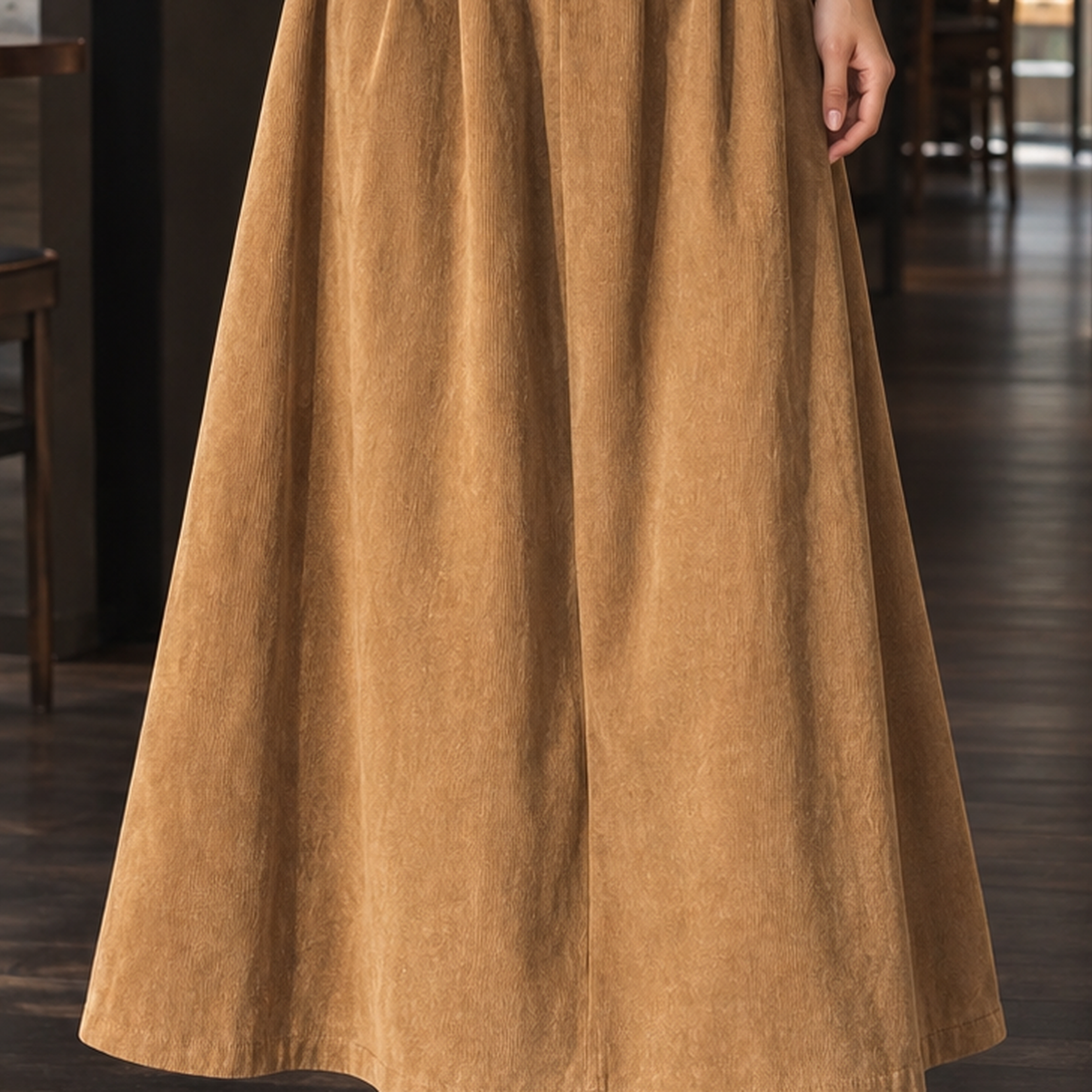 Fiona Flared Midi Skirt - Lead Product Detail