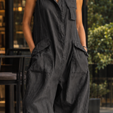 Solange Stand Collar Jumpsuit - Lead Product Detail