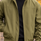 Caius Ruched Sleeve Jacket - Lead Product Detail