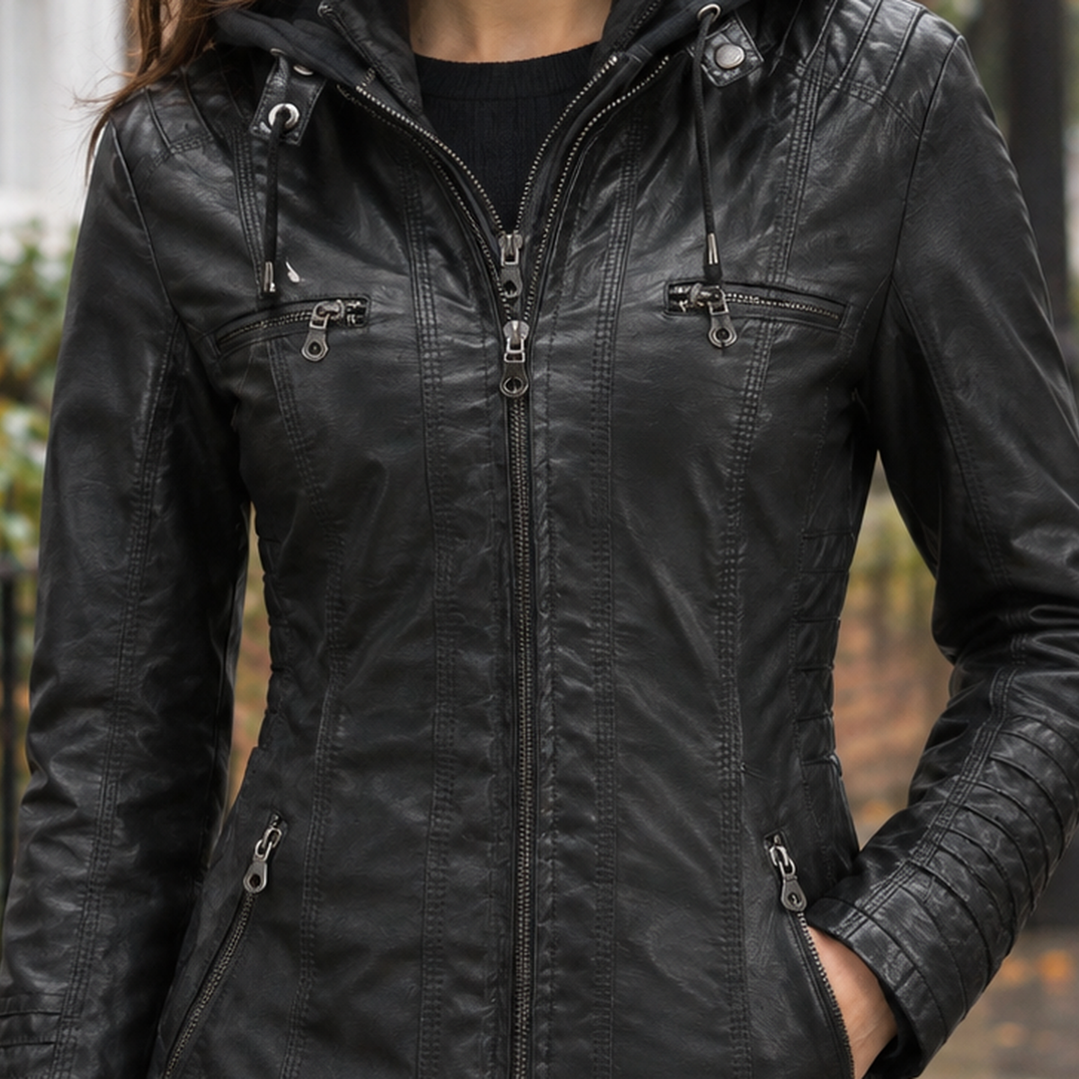 Grace Hooded Jacket - Lead Product Detail