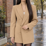 Riley Double Breasted Blazer - Camel