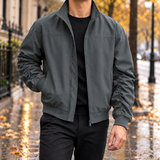 Caius Ruched Sleeve Jacket - Dark Gray