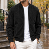 Mortimer Suede Bomber Jacket - Black