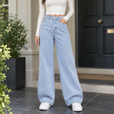 Amabel Wide Leg Jeans - Light Blue