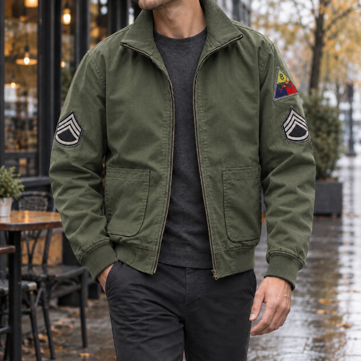 Knox Aviator Jacket - Green