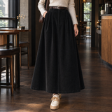 Fiona Flared Midi Skirt - Black