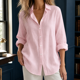 Octavia Linen Blend Shirt - Pink