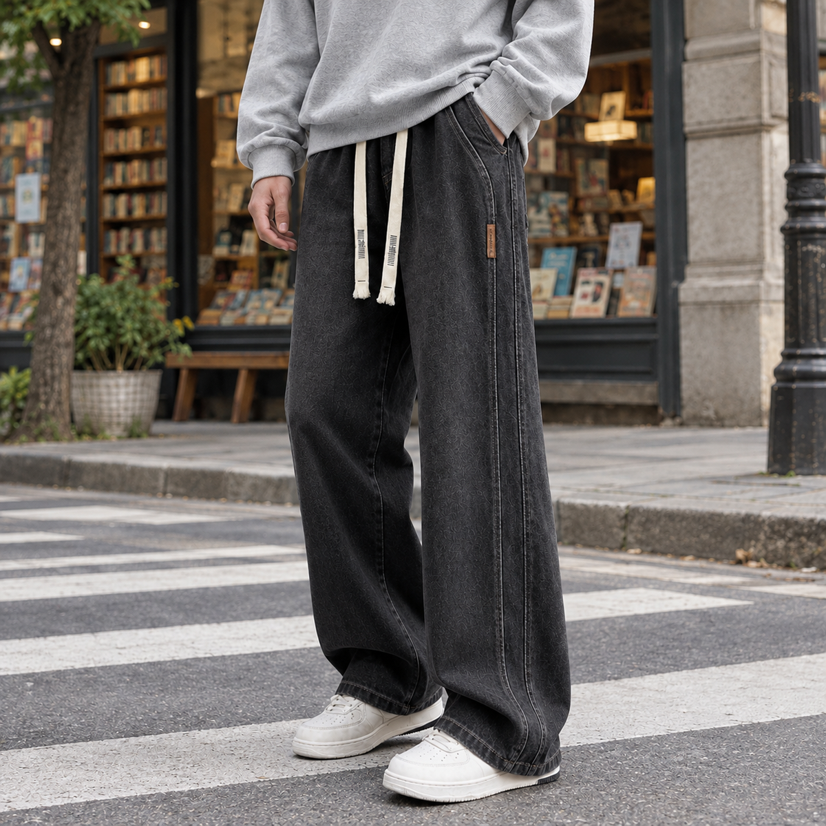 Leopold Wide Leg Jeans - Black