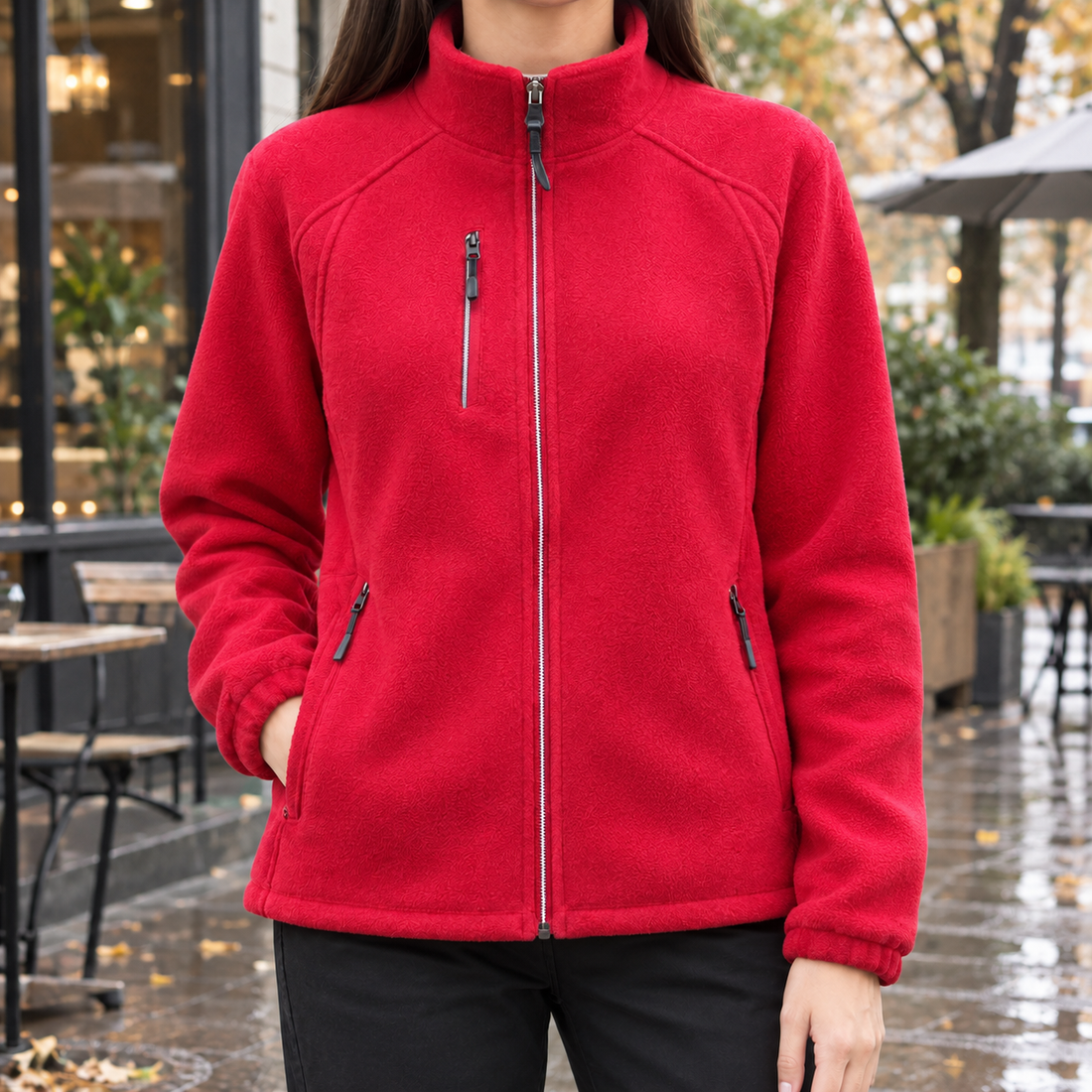 Nora Fleece Jacket - Red