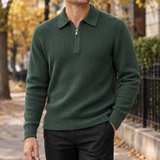 Laurent Half Zip Sweater - Green