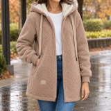Ambrosine Hooded Fleece Jacket - Taupe