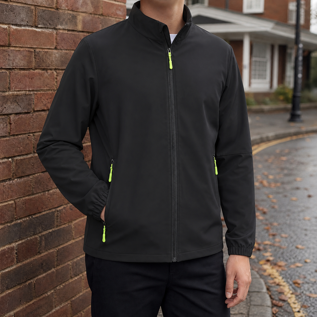 Harlan Stand Collar Jacket - Black