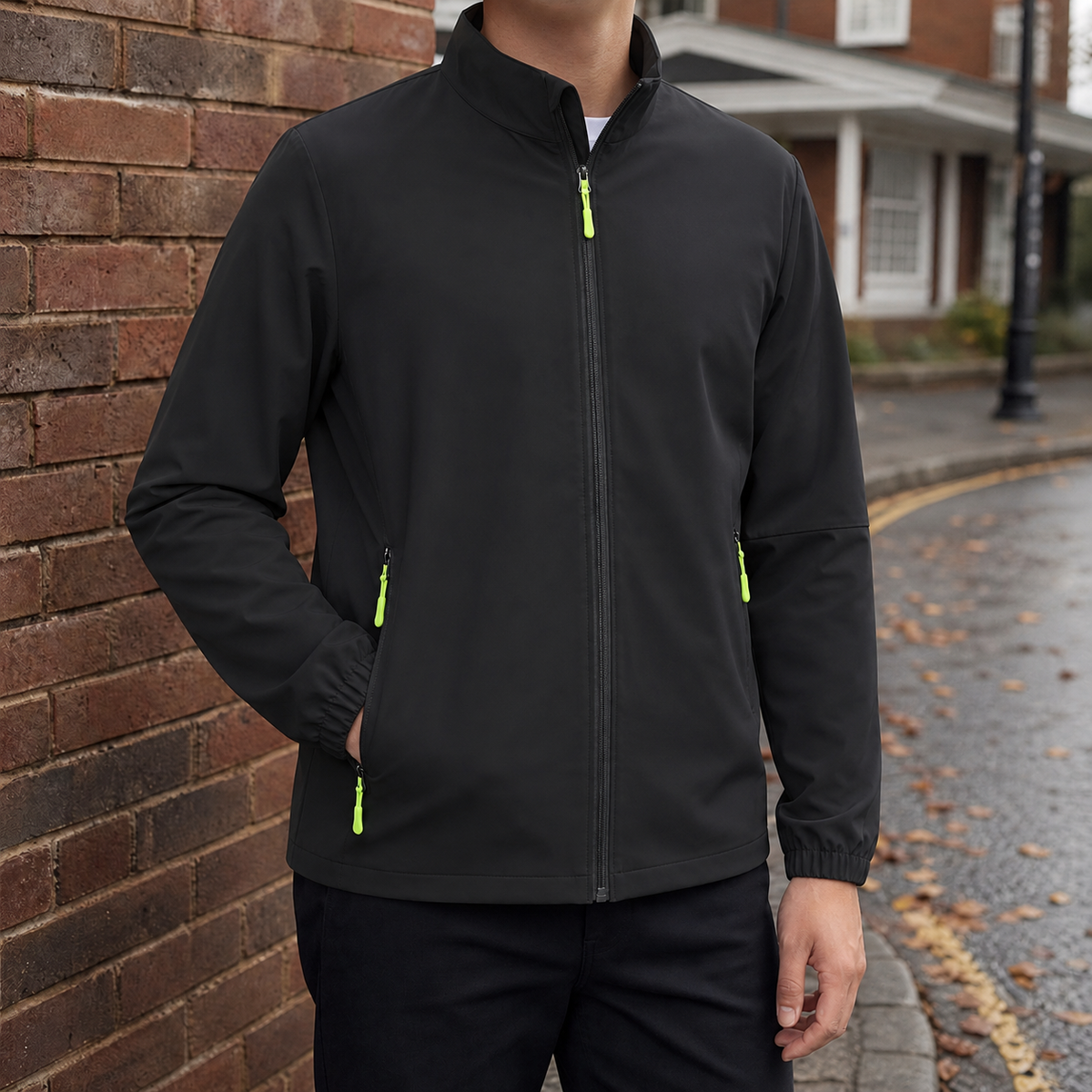 Harlan Stand Collar Jacket - Black